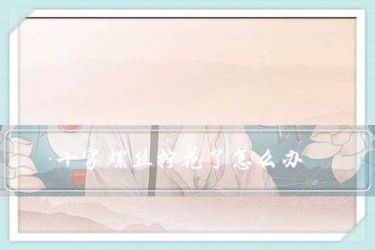 十字螺丝拧花了怎么办（十字螺丝拧圆了妙招）-很美的